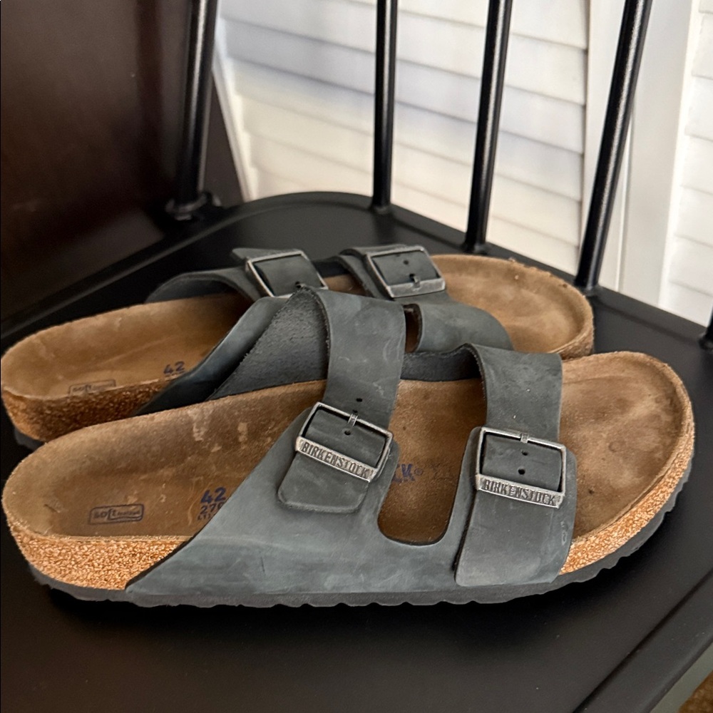 Birkenstock Black Leather Sandals - Picture 3 of 5